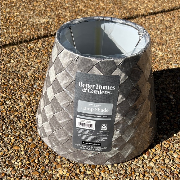 Better Homes & Gardens Gray Small Tapered Pleat Fabric Lamp Shade - Picture 2 of 16